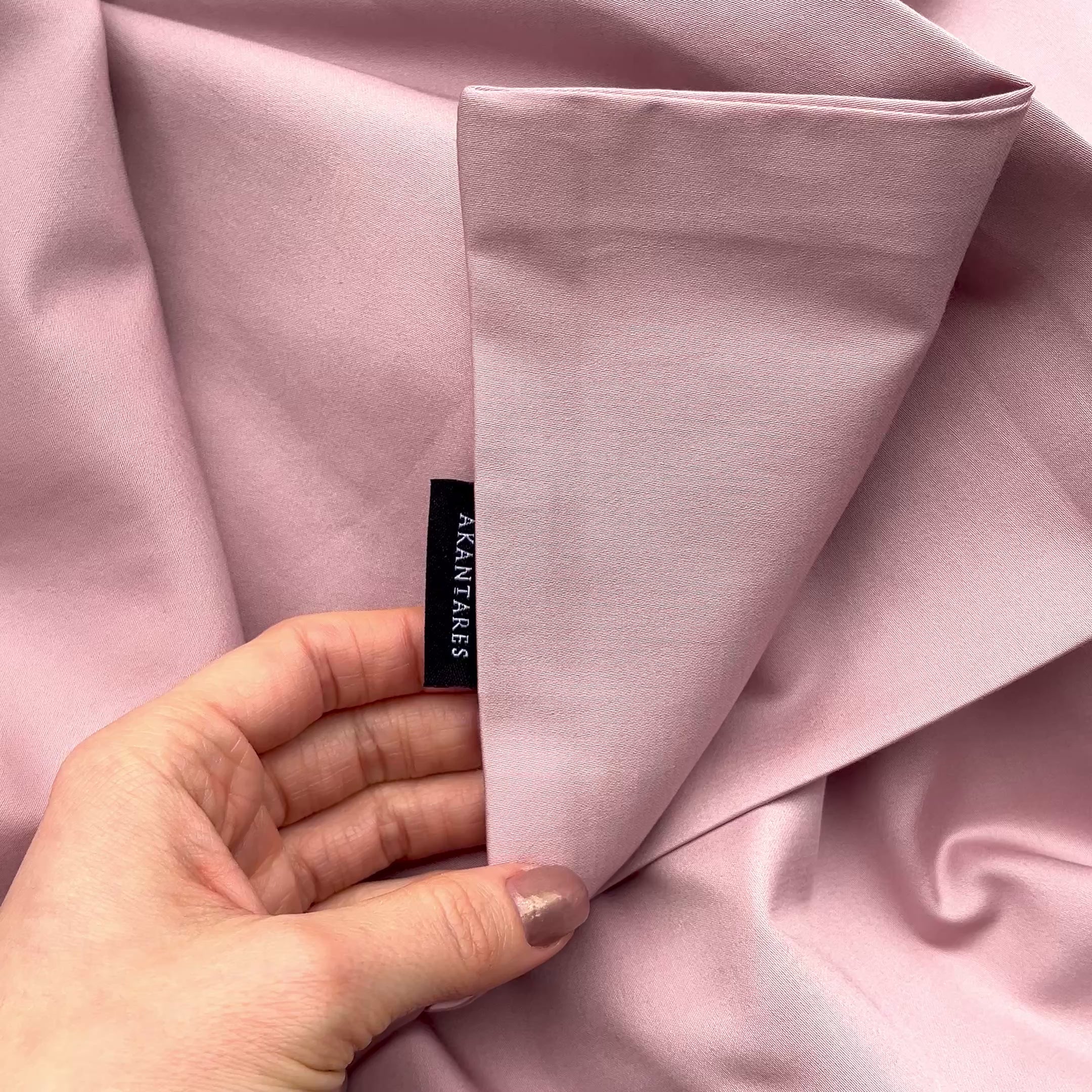 Rožinė medvilnės satino patalynė